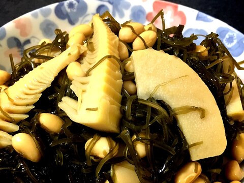 たけのこ・大豆・切り昆布の煮物